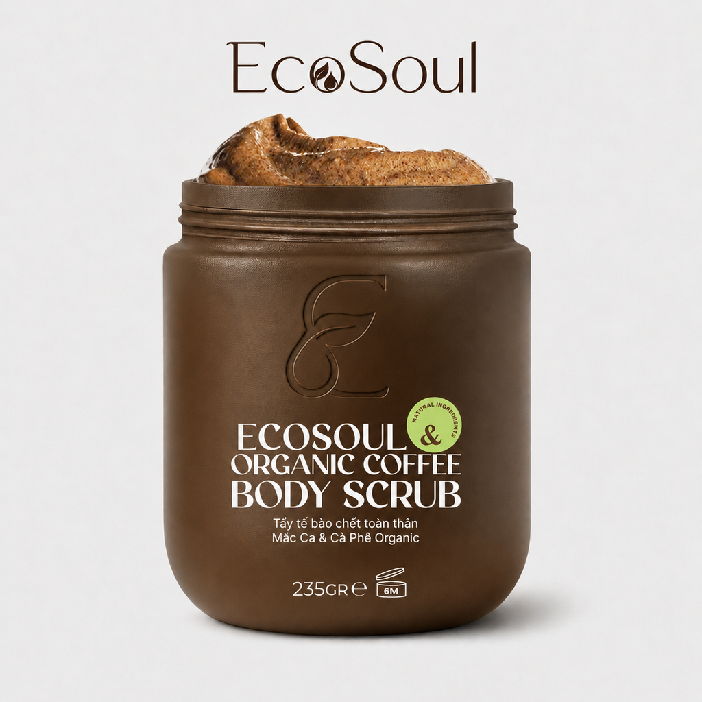 Tẩy Tế Bào Chết Toàn Thân Mắc Ca & Cà Phê Organic – Dưỡng Sáng Da Tự Nhiên