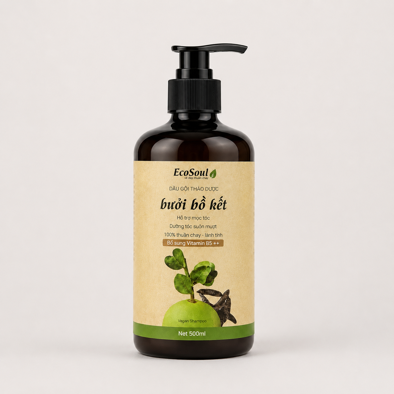 Dầu gội thảo mộc Bồ Kết & Vỏ Bưởi | EcoSoul 500ml