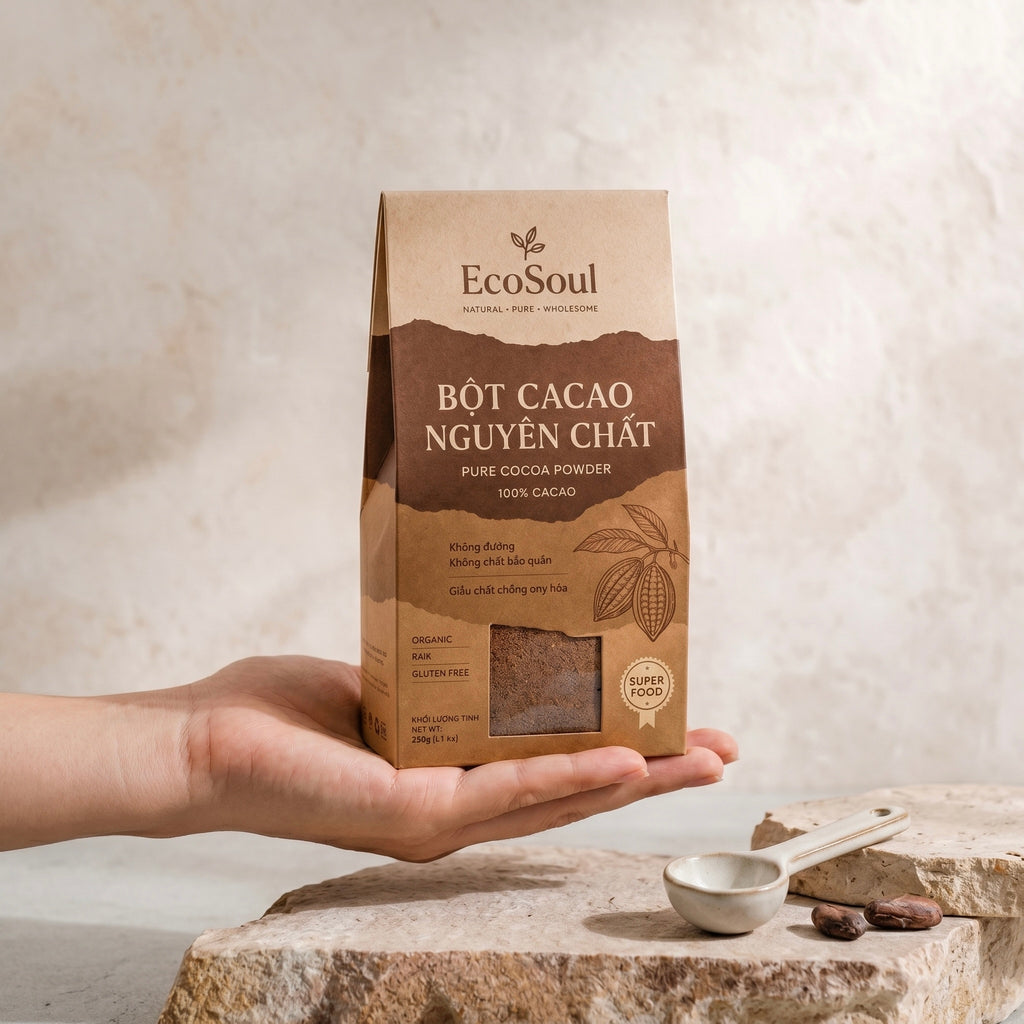 Bột Cacao Nguyên Chất Cao Nguyên | EcoSoul 200g