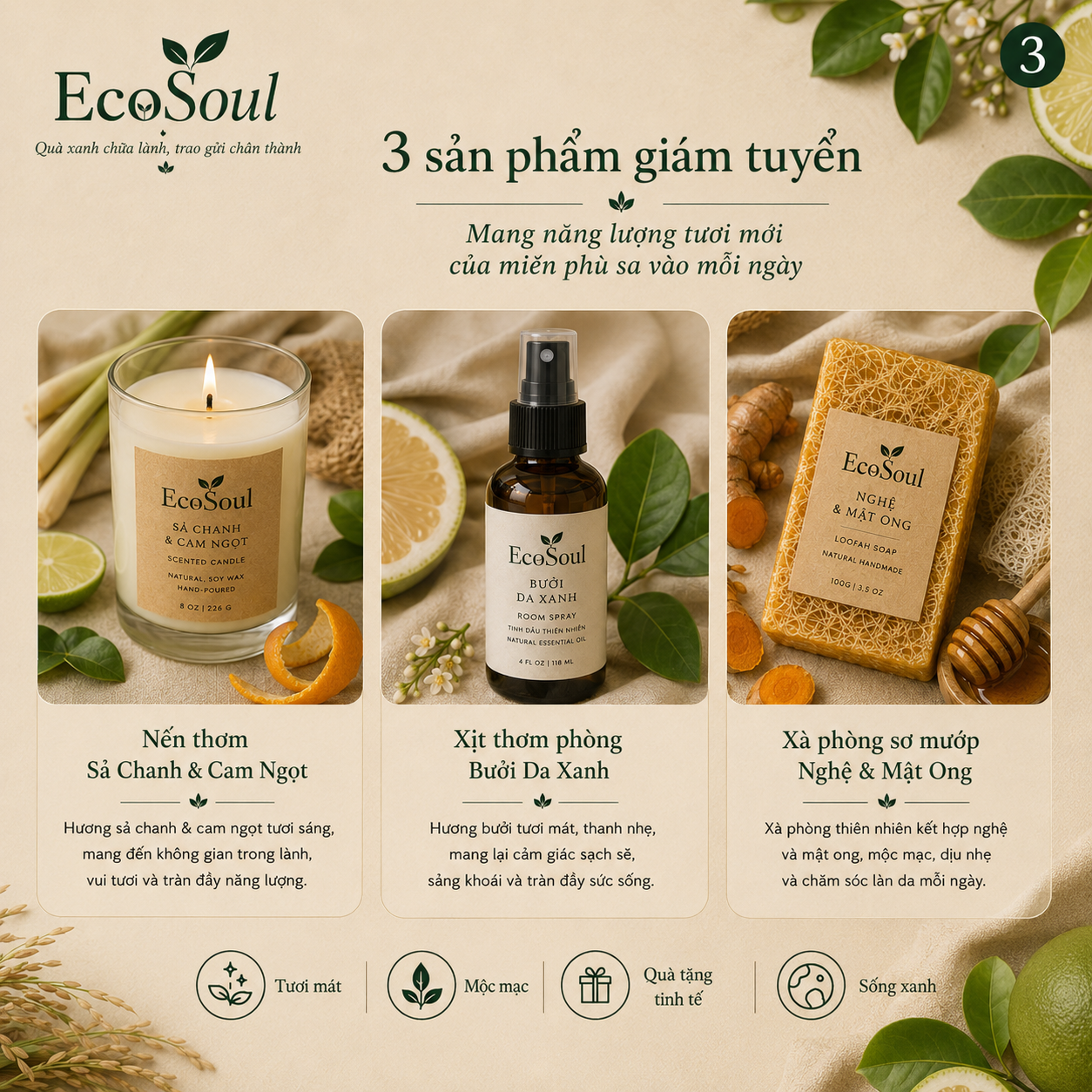 Hộp Quà Mùa Gặt Phù Sa | Hương thơm đồng nội, ấm áp tình quê - EcoSoul Giftbox