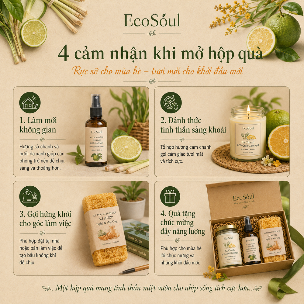 Hộp Quà Mùa Gặt Phù Sa | Hương thơm đồng nội, ấm áp tình quê - EcoSoul Giftbox