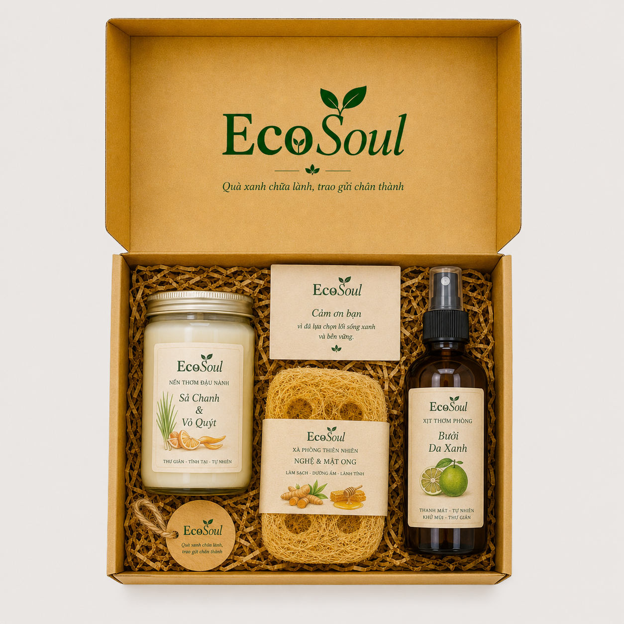 Hộp Quà Mùa Gặt Phù Sa | Hương thơm đồng nội, ấm áp tình quê - EcoSoul Giftbox