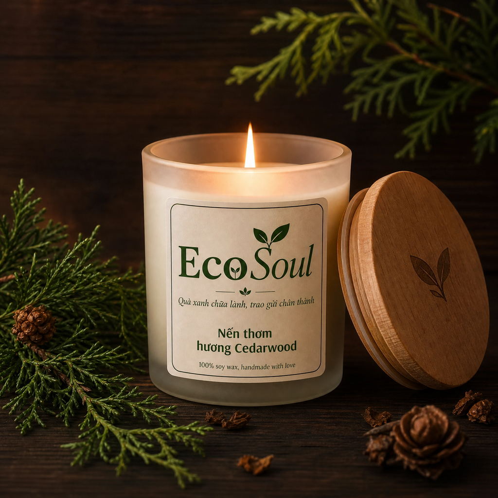 Nến thơm Đậu Nành Ban Mai | EcoSoul 150g
