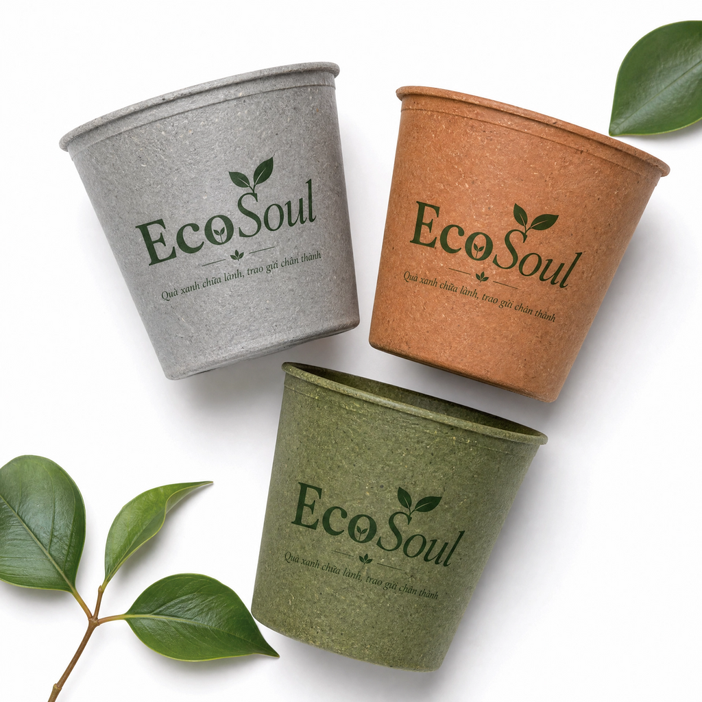 Châu cây từ vật liệu tái chế Mini Recycled Plan Pot - EcoSoul