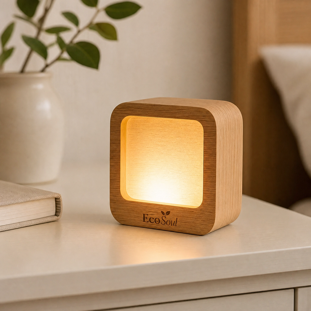 Đèn ngủ gỗ Mini Wooden - EcoSoul