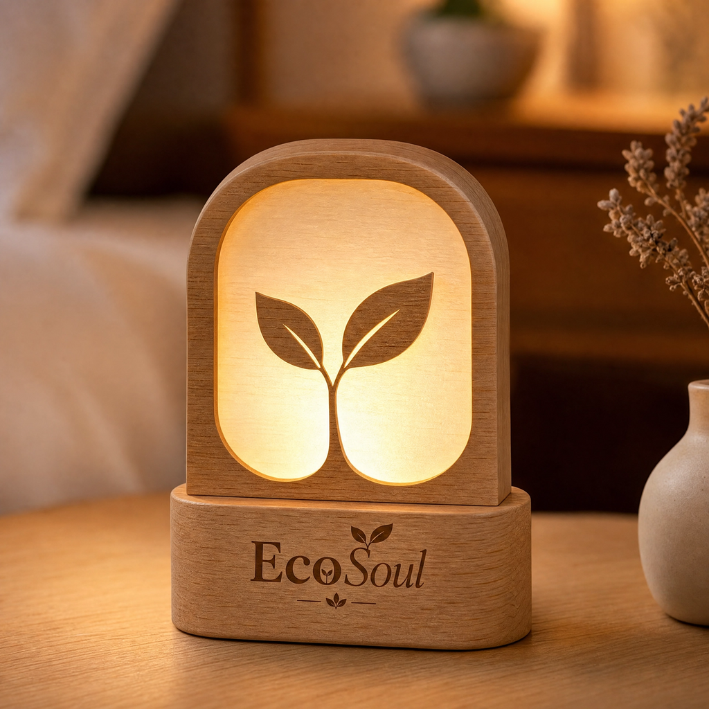 Đèn ngủ gỗ Mini Wooden - EcoSoul