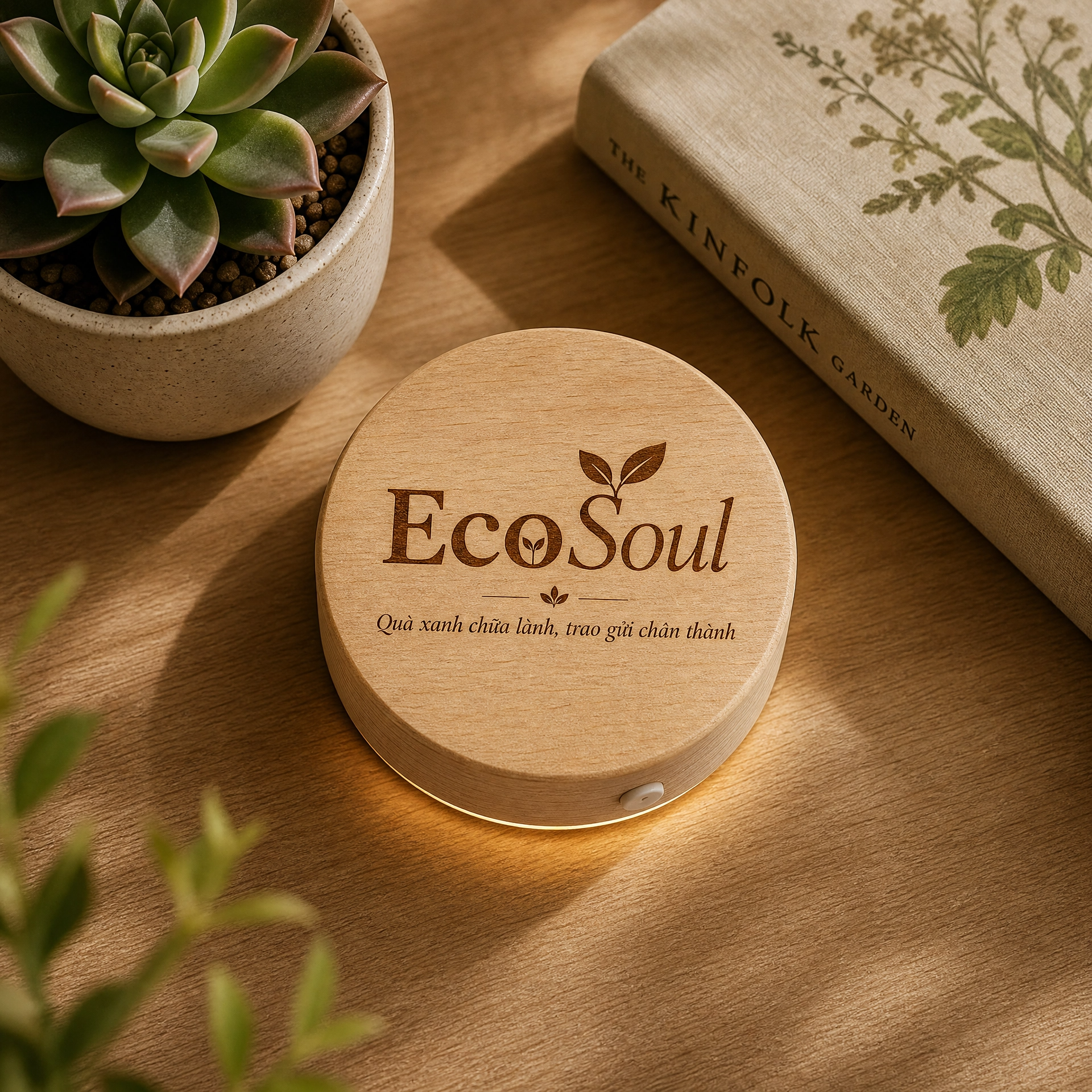 Đèn ngủ gỗ Mini Wooden - EcoSoul