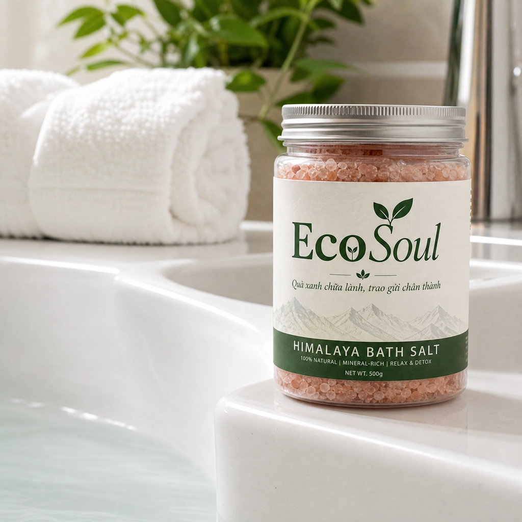 Đá muối hồng Himalaya Cội Nguồn | EcoSoul 250g