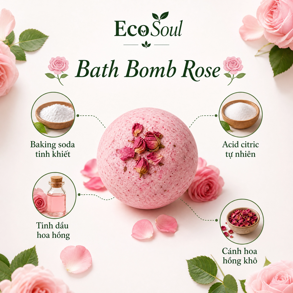 Bomb Bath Hồng Hoang Sơ | EcoSoul 120g