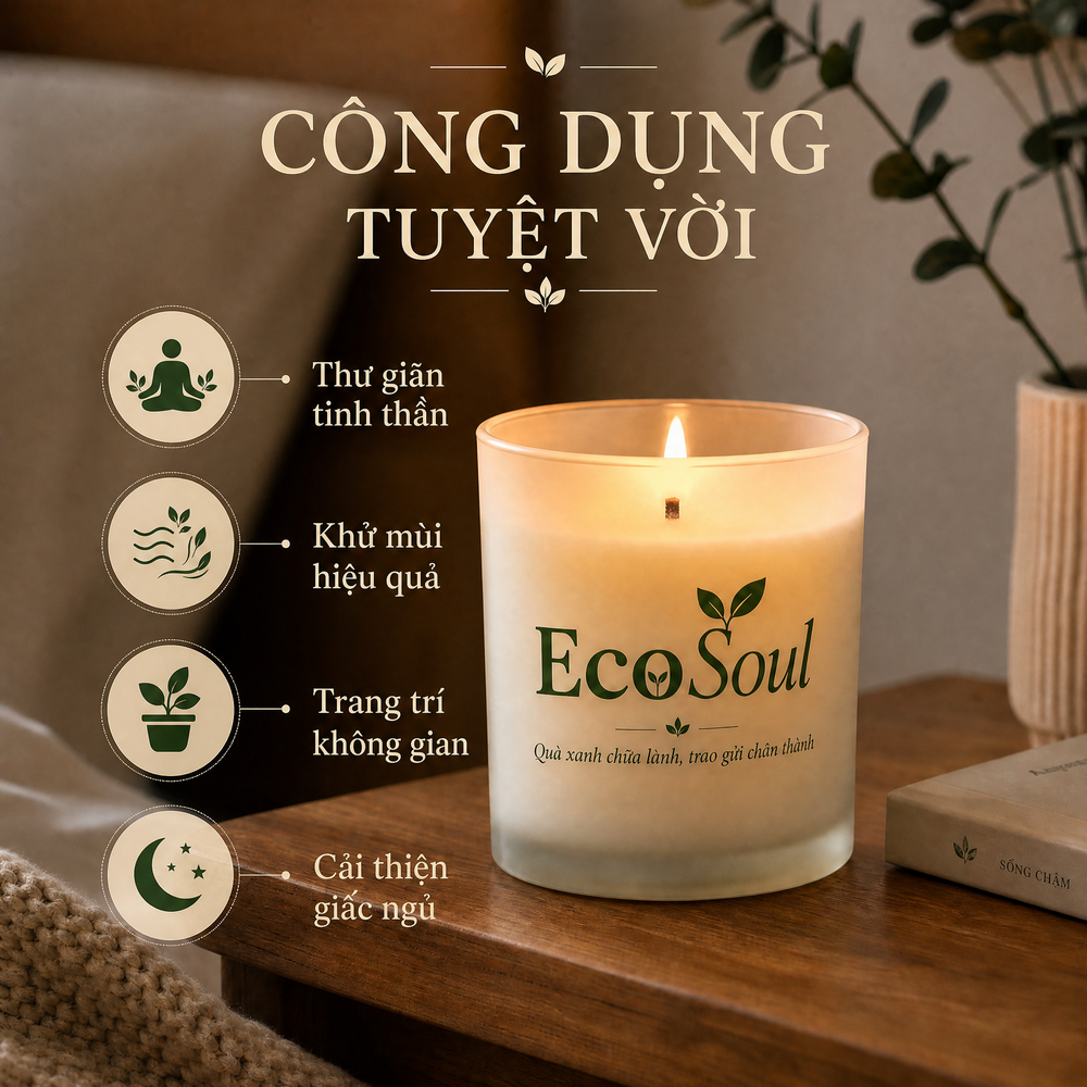 Nến thơm Đậu Nành Ban Mai | EcoSoul 150g