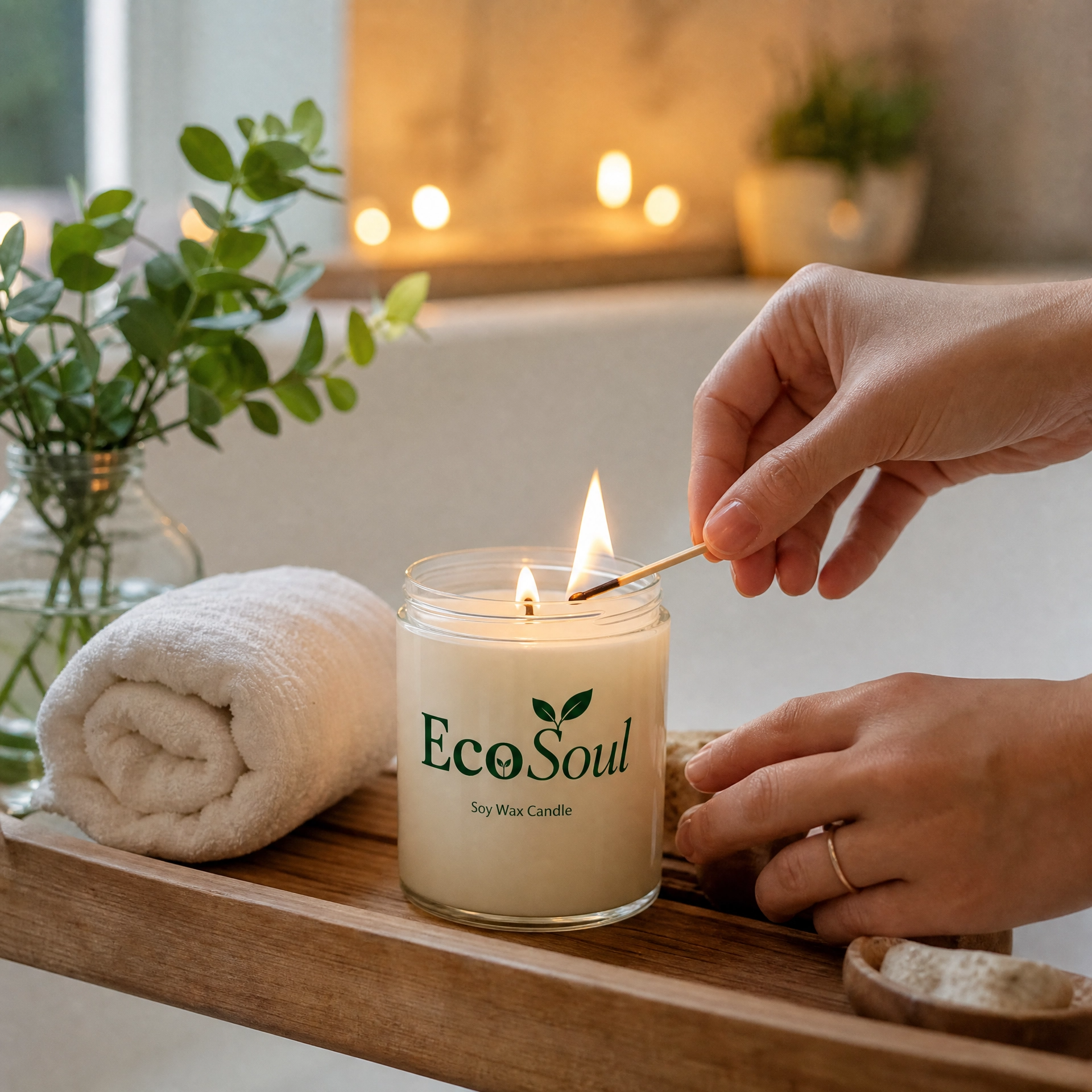 Nến thơm Đậu Nành Ban Mai | EcoSoul 150g