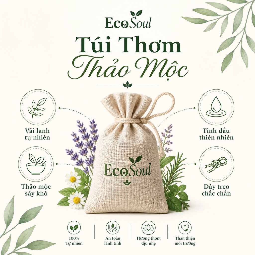 Túi thơm Thảo Mộc Bản Nguyên | EcoSoul 50g