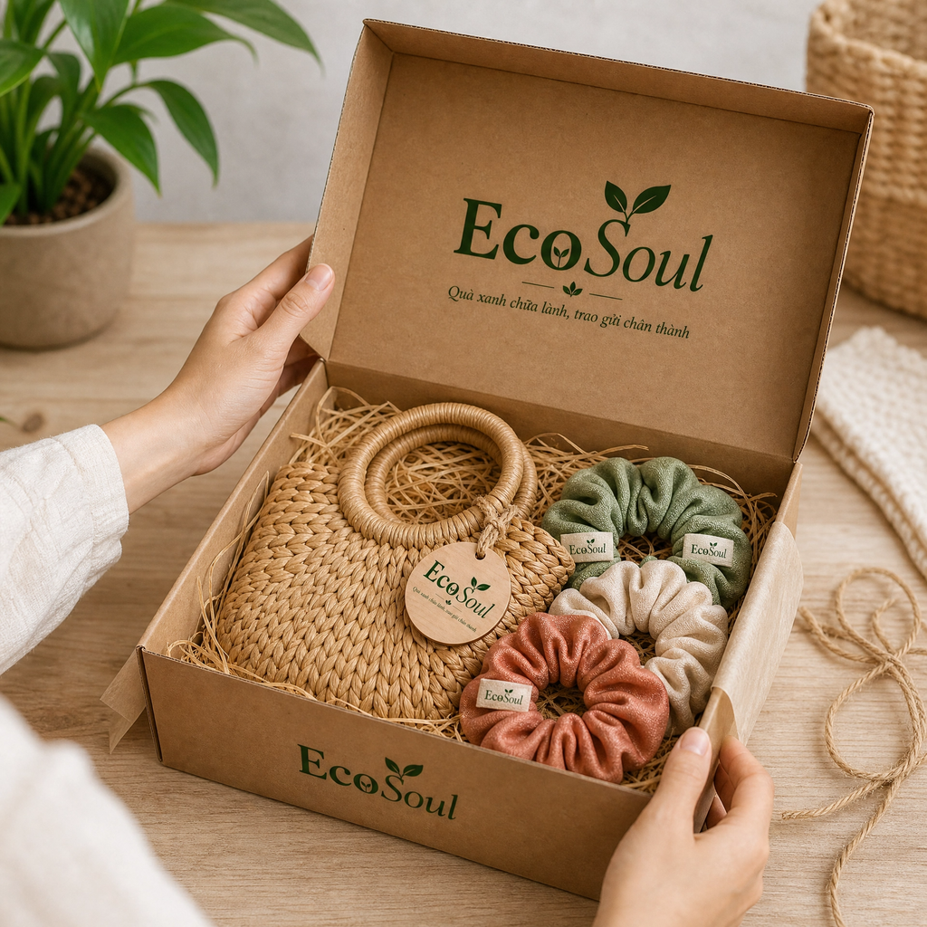 Hộp quà Hồn Quê Tinh Khôi - Gói trọn dịu dàng, vấn vương sợi tóc - EcoSoul Giftbox