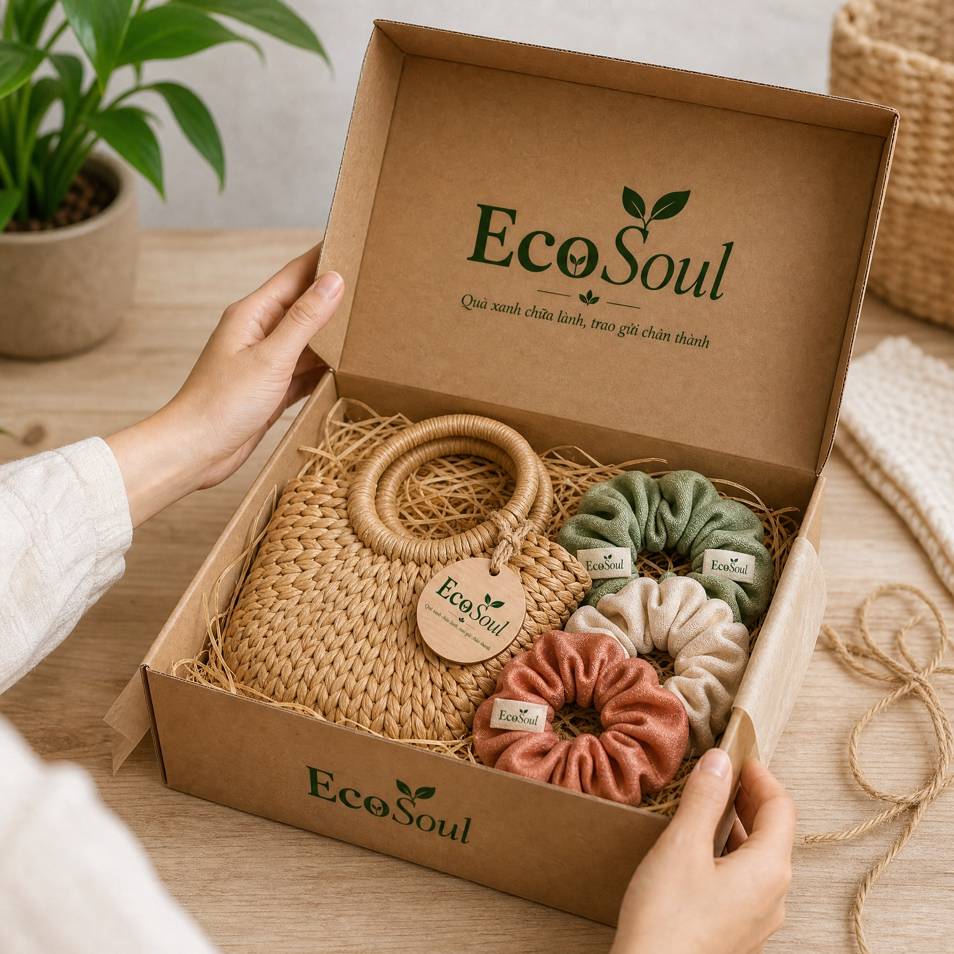 Hộp quà Hồn Quê Tinh Khôi - Gói trọn dịu dàng, vấn vương sợi tóc - EcoSoul Giftbox