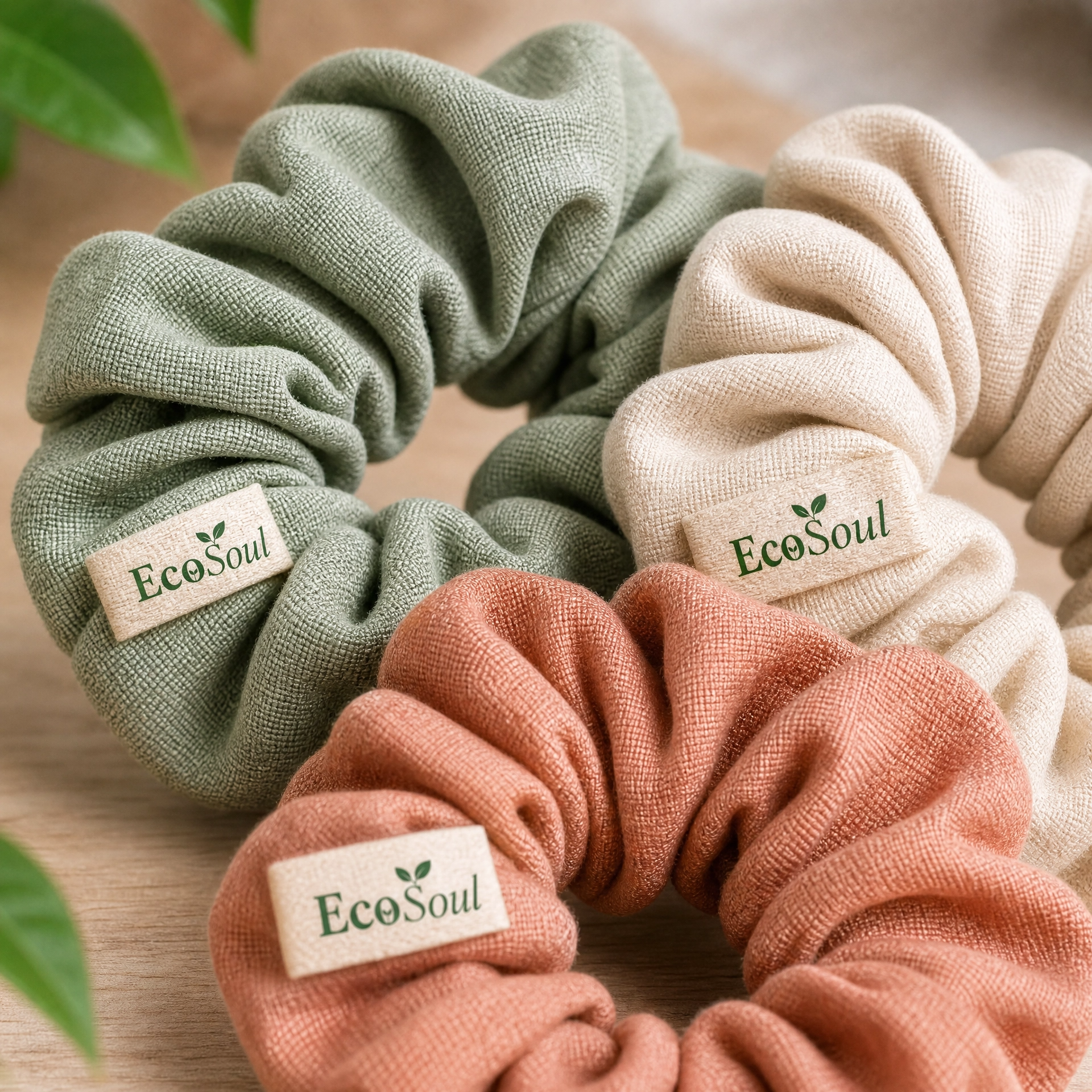 1 Set dây buộc tóc scrunchies | EcoSoul