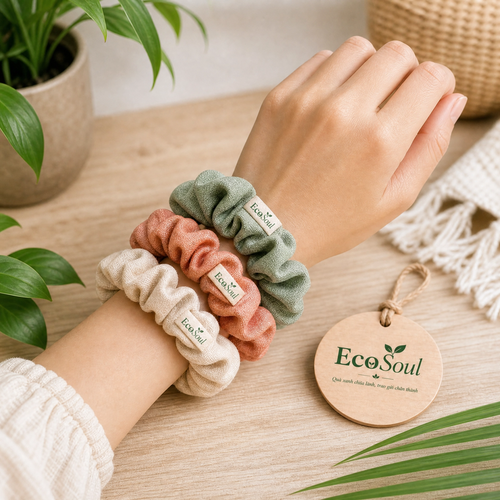 1 Set dây buộc tóc scrunchies| EcoSoul