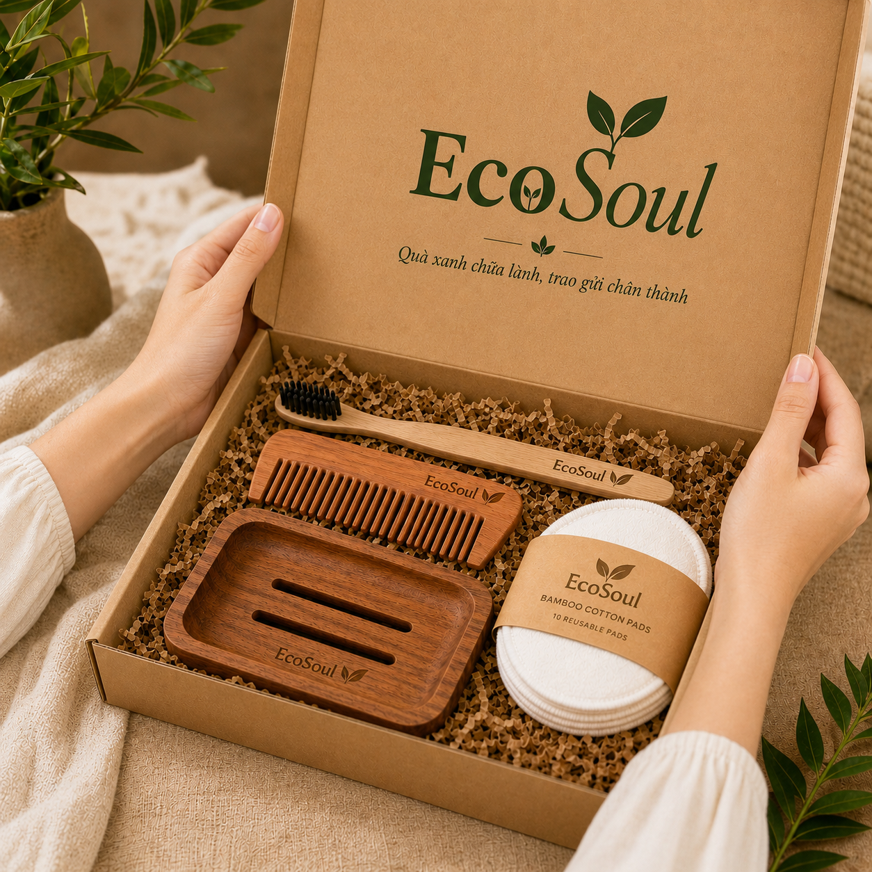 Hộp quà Sớm Mai Tinh Khôi - Gói trọn tự nhiên, nâng niu cơ thể - EcoSoul Giftbox