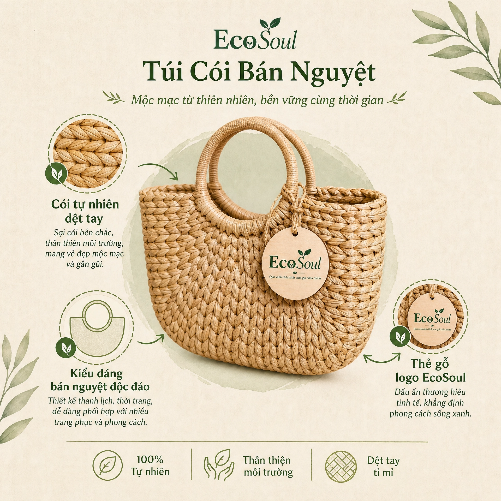Túi cói thủ công | EcoSoul