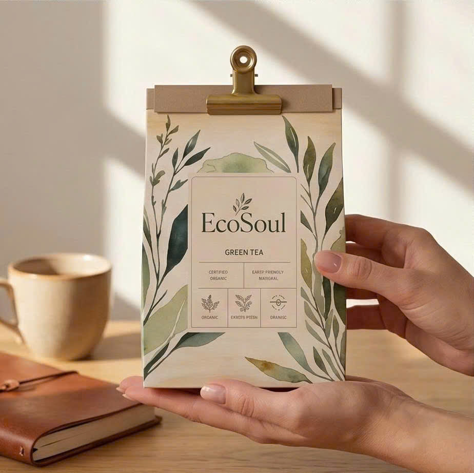 Trà Xanh Thiên Nhiên Nguyên Lá | EcoSoul 200g