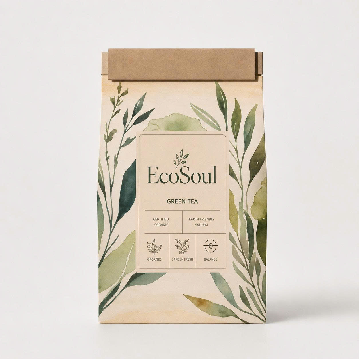 Trà Xanh Thiên Nhiên Nguyên Lá | EcoSoul 200g